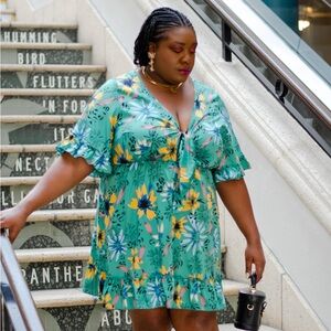 Green Floral Dress